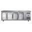 2230mm Commercial Chilled Prep Bench 4 Glass Door Stainless Steel Refrigerator Carousel 1