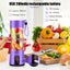 380ml Portable Mini Smoothie Maker Blender - USB Rechargeable - Pink Carousel 2