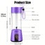 380ml Portable Mini Smoothie Maker Blender - USB Rechargeable - Pink Carousel 4