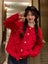 ZOKI Cute Strawberry Women Cardigan Sweater Oversize Winter Loose Carousel 1