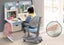 Children Kids Study Desk and Chair Set blue Height Adjustable Carousel 1