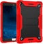 Apple iPad 7, 8, 9 (10.2 inch) Red Black Shockproof Rugged Case with Kickstand Carousel 1