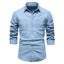 New Autumn Men's Denim Shirt Cotton Elastic Casual Social Carousel 1
