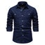 New Autumn Men's Denim Shirt Cotton Elastic Casual Social Carousel 2