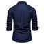 New Autumn Men's Denim Shirt Cotton Elastic Casual Social Carousel 4