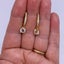 18K Gold Huggie Crystal Earrings "Lara" Carousel 2