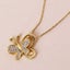 18K Gold Crystal Butterfly Necklace "Averill" Carousel 1
