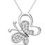 18K White-Gold Crystal Butterfly Necklace "Averill" Carousel 1