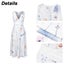 Women Elegant Party V-neck Long Dress Sleeveless Floral Printed Sexy Carousel 5