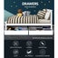 Artiss 2x Storage Drawers Trundle for Single Wooden Bed Frame Base Timber White Carousel 3