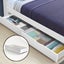 Artiss 2x Storage Drawers Trundle for Single Wooden Bed Frame Base Timber White Carousel 7