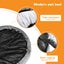 Pawz Pet Bed Memory Foam Donut Calming Nest Soft Plush Kennel Charcoal M L XL Carousel 6