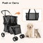 Pawz Pet Stroller 2-Tier Pram Dog Cat Carrier Foldable Large 4 Wheels Shopping Carousel 4