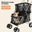 Pawz Pet Stroller 2-Tier Pram Dog Cat Carrier Foldable Large 4 Wheels Shopping Carousel 6