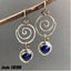 NEW new Boho Sapphire Drop Silver Earrings Jewellery *Clearance* Carousel 1