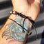 Black Macrame Cord Bracelet - Mosaic Amber Beads Carousel 3