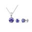 18K White Gold Crystal Jewellery Set "Alexandra" (Amethyst) Carousel 4