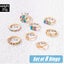 Gold Geometric Rings 8Pcs 925 Silver Rings Jewellery *Over Stocked* Carousel 3