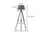 Emitto Floor Lamp Morden Reading Light Adjustable Tripod Stand Removable Shade Carousel 8