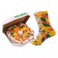 Anyfootwear Biege and Mustard Size 5-11 Fashion Socks With Pizza Design Happy... Carousel 1