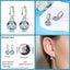 Sparkling Zircon Earrings 925 Sterling Silver Colourful Flower Butterfly Bee ... Carousel 7
