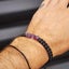 Natural Amethyst Chip Black Macrame Bracelet Carousel 3
