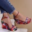 Women Floral Platform Sandals Female Summer Wedges Woman High Heels Carousel 2