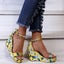 Women Floral Platform Sandals Female Summer Wedges Woman High Heels Carousel 6
