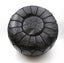 Genuine Moroccan Leather Medium Pouf-Black - Free Delivery Carousel 1