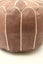 Genuine Moroccan Leather Medium Pouf-Brown - Free Delivery Carousel 3