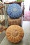 Genuine Moroccan Leather Large Pouf-Tan - Free Delivery Carousel 6