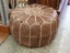 Genuine Moroccan Leather Large Pouf-Tan - Free Delivery Carousel 2