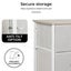 Levede Chest of 3 Drawers Bedside Table Storage Cabinet Tower Dresser Beige Carousel 6