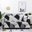 Anyseat 4 Seater Sofa Cover Black White Geometric Style and Protection For Li... Carousel 2