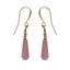 18K Gold Cat's Eye Drop Earrings "Larado" (Pink) Carousel 4