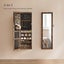 Jewellery Cabinet with LED Mirror - Brown Carousel 5