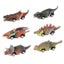 6 Pack Pull Back Dinosaur Toys Race Car Set Carousel 11