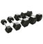 2X 20kg Hex Dumbbells Weight Set Rubber Coated Cast Steel Black Carousel 6