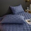 SOGA 2X Blue 183cm Wide Cross-Hatch Mattress Cover Thick Quilted Stretchable ... Carousel 5