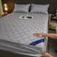 SOGA 2X Grey 183cm Wide Cross-Hatch Mattress Cover Thick Quilted Stretchable ... Carousel 11