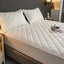 SOGA White 183cm Wide Cross-Hatch Mattress Cover Thick Quilted Stretchable Be... Carousel 3
