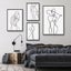 Wall Art Set of Line Art Prints Abstract Figure Printing Canvas Modern Wall Art Carousel 1