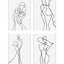 Wall Art Set of Line Art Prints Abstract Figure Printing Canvas Modern Wall Art Carousel 2