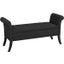 Modern Fabric Tufted Storage Bench with Rolled Arms Cushioned Ottoman Bench Carousel 4
