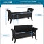 Modern Fabric Tufted Storage Bench with Rolled Arms Cushioned Ottoman Bench Carousel 5