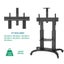 North Bayou Luxury Heavy-duty Aluminum Alloy TV cart for 55 to 80” Flat TV Carousel 5
