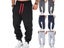 Mens Sport Pants For Gym Workout Slim Fit Tracksuit Trousers Carousel 3