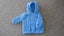 Hand Knitted Blue 4ply Hood Jacket 9-12 months Carousel 1
