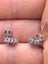 Beautiful Sterling Silver Earrings w/ Purple and White Stones - 336 Carousel 5