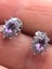 Beautiful Sterling Silver Earrings w/ Purple and White Stones - 336 Carousel 3